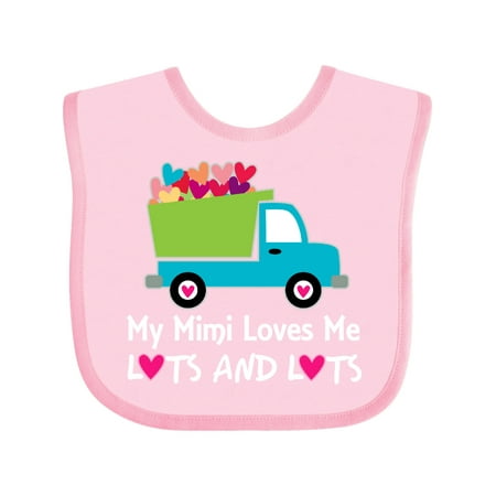 

Inktastic Mimi Loves Me Grandson Gift Gift Baby Boy Bib