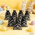thumbnail image 6 of EWASWON Drawstring Pouch, Easter Candy Bags - Dustproof Small Gift Bags 5.5x6.3 Inch for Party Favors, Jewelry & Small Items Storage, Black Polyester Bag, 6 of 6