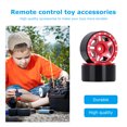 thumbnail image 3 of Sywqhk 4 Uds llantas de rueda Beadlock neumáticos para 1/24 RC coche Axial SCX24 90081 (rojo), 3 of 9