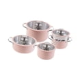 thumbnail image 4 of Juego de 4 utensilios de cocina, ollas y sartenes, olla para derretir y hervir, juego de utensilios de cocina antiadherentes, olla para cocinar en la rosa, 4 of 8