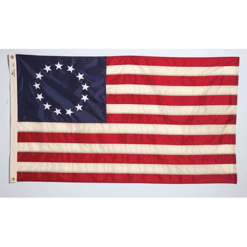 ALLIED FLAG Betsy Ross American Flag 3x5 FT Embroidered Nylon US Flag, Vibrant and Durable For Outdoors - Made in USA