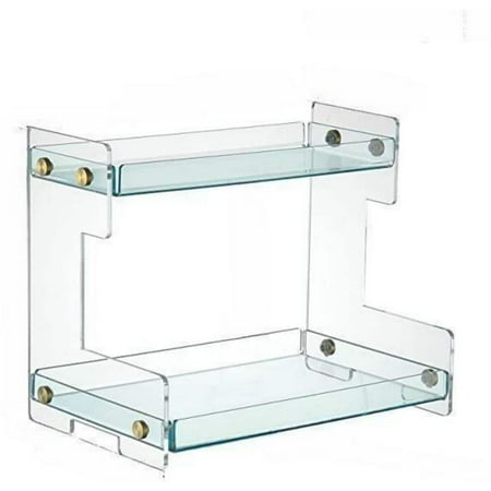 

Bathroom Countertop Organizer 2-Tier Clear Bathroom Counter Organizer Kitchen Condiment Holder Cosmetic Organizer
