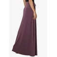 thumbnail image 2 of TheMogan Women's S~3X Drawstring Waist Pocket Drapey Jersey A-Line Long Maxi Skirt, 2 of 7