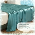 thumbnail image 4 of SUNNY HEAT Cooling Comforter Queen Size for Hot Sleepers, Double-Sided Silk Cool Design, Breathable Summer Cooling Blanket, Teal, 78"x90", 4 of 6