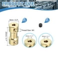 thumbnail image 2 of Shaft Coupling Joint 3mm to 3mm, 4 Pcs Brass Motor Shaft Coupler Extension Connector Rigid Sleeve Adapter Transmission Joint with M3 Screws for RC Car Airplane Tires Motor Robot, 2 of 7