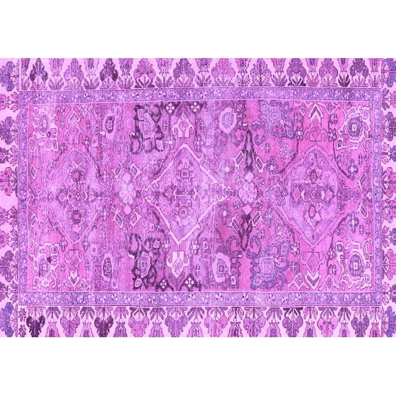 Ahgly Company Indoor Rectangle Persian Purple Traditional Area Rugs, 8' x 10'