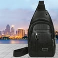 thumbnail image 2 of CASAFUN Trendy Sling Bag Chest Bags for Men and Women, Casual Shoulder Backpack Fanny Pack Small Crossbody Daypack with Earphone Hole for Travel Hiking Running Camping Outdoor Trip, 2 of 9