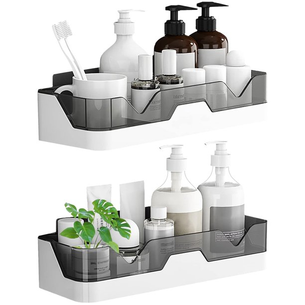 Juego de ducha de 2 piezas, no requiere taladrar, la ducha puede contener más de 7 kg, baño/cocina/almacenamiento para la ducha del dormitorio, soporte para el baño. Afortunado Sencillez