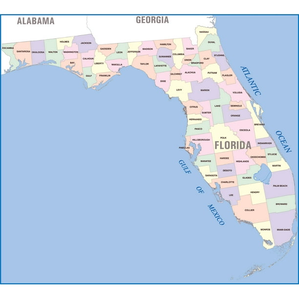 Fsu Exercise Science Map Detailed Administrative Divisions Map Of Florida State-20 Inch By 30 Inch  Laminated Poster With Bright Colors And Vivid Imagery-Fits Perfectly In  Many Attractive Frames - Walmart.com