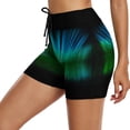thumbnail image 3 of Swim Shorts for Women Printed High Waist Swimsuit Bottom Loose Fit Sports Yoga Swim Bottoms Green XXL, 3 of 7