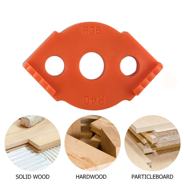 Plantilla De Posicionamiento De Arco Herramientas de grabado de plantilla de arco para carpintería, localizador de ángulo R para mesas (naranja D)