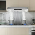 thumbnail image 2 of Costway 30" Under Cabinet Range Hood with 4 Fan Speed Adjustable LED Lights Time Setting Silver, 2 of 10