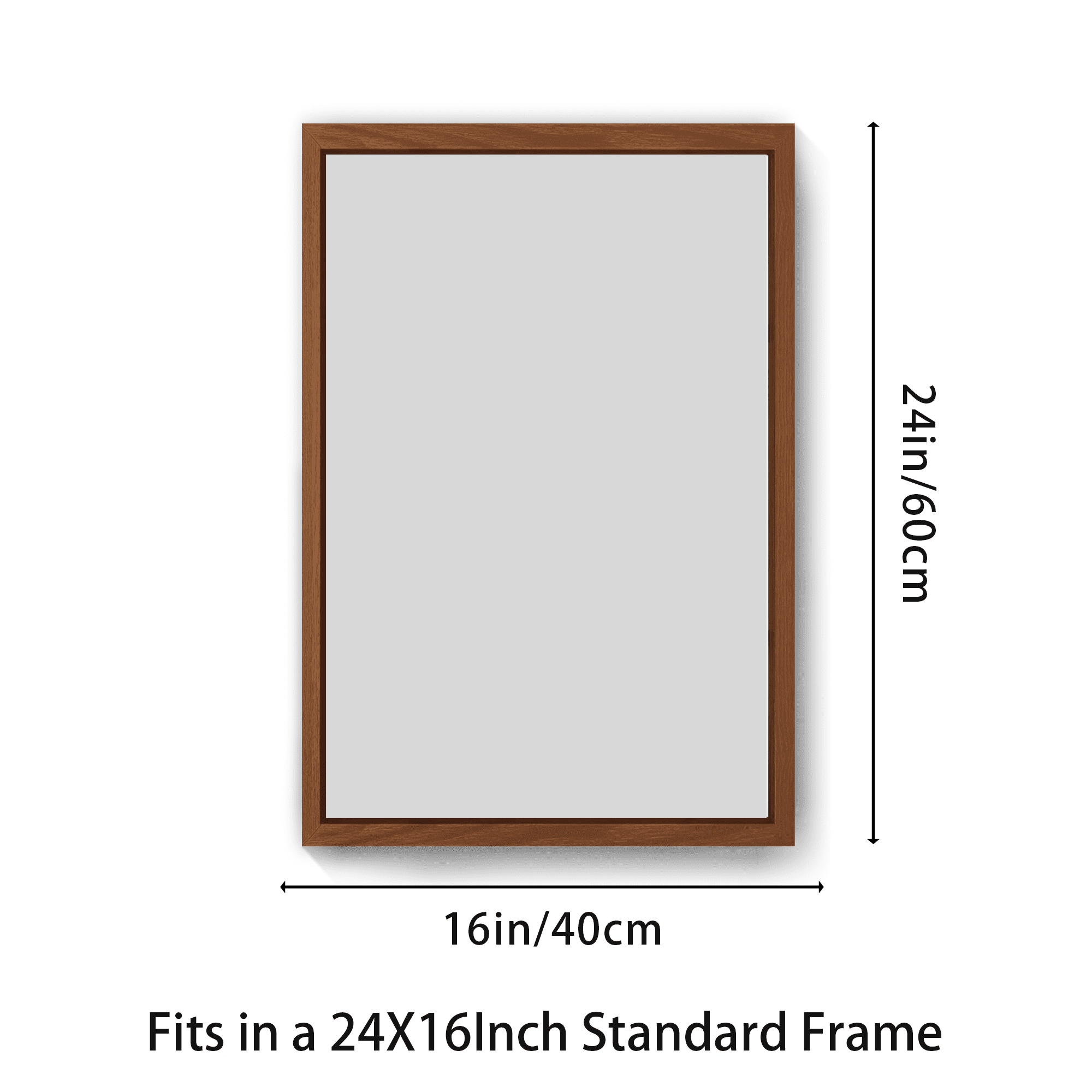 MAYEERTY Modern Abstract Wall Art Painting, Living Room Decor, Brown MDF Frame, 23.6"x15.8"
