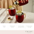 thumbnail image 3 of Twine Red Moscow Mule Mugs and Cocktail Shaker Set, Party Gifts, Copper, 3 of 9