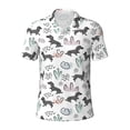 thumbnail image 2 of Daiia Dachshund Dog Puppy Pattern Men’s Polo Shirts,Solid Deck Shirt,Classic Fit, Breathable Cotton Polo for Casual and Sport Wear-Small, 2 of 9
