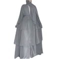 thumbnail image 2 of Gspmoly Robes pour Femmes, Robe Cardigan Ample Colorée à Grande Manches Longues pour Femmes, Robe à Manches Longues à Col en V, Robes de Mariage pour Femmes Offres des Fêtes, 2 of 6