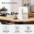 thumbnail image 3 of 56" Large Kitchen Island with Power Outlet and Drop Leaf, Rolling Kitchen Island Cart with 6 Drawers and 1 Cabinet for Kitchen, Dining Room, Black, 3 of 7