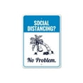 thumbnail image 2 of Social Distancing Beach Novelty Sign, Metal Wall Decor - 10x14 inches, 2 of 4