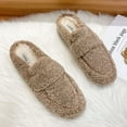 thumbnail image 2 of Zapatillas de felpa para mujer, ropa exterior de otoño e invierno, zapatos de algodón con punta cerrada y medio soporte, zapatos de invierno con forro polar, zapatos cálidos de talla grande, 2 of 5