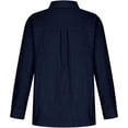 thumbnail image 4 of NANAHuang Womens Button Down Cotton Linen Shirts V Neck Roll Up Long Sleeve Blouses Loose Collared Shirt Casual Work Tops, 4 of 8