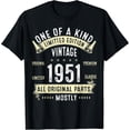 thumbnail image 2 of 100% Cotton Vintage 1951 Tee 75 Year Old Men Women 75th Birthday Gifts T-Shirt, 2 of 5