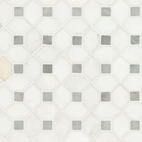 MSI Bianco Dolomite Dotty 12.31 in. x 12.36 in. Marble Mesh-Mounted Mosaic Tile (10.6 Sq. ft./Case)