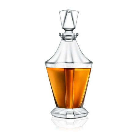 Nutrichef Home Bar Whiskey Decanter, Glass Liquor Decanter for Brandy, and more, 850ml / 28.74 oz
