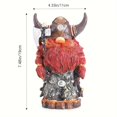 thumbnail image 2 of Outdoor Decoration Viking Norse Dwarf Gnome War Gnome Sculpture Gnome Warrior Sculpture Medieval Guard Garden Gnome Statue Garden, 2 of 10