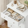 thumbnail image 4 of Homfa Dresser Chest, Modern Chest Organizer with 4 Drawers for Bedroom, White Finish, 4 of 7