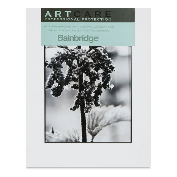 Nielsen Bainbridge 11x14 8x10 Mat Classic in White w Black Core Bevel Off-Center - 11x14