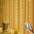 thumbnail image 1 of LED cortina luz USB control remoto linterna cadena decoración del hogar, 1 of 5