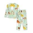 thumbnail image 2 of Disketp Pajamas Set Long Sleeve Sleepwear Womens Button Down Nightwear Pj Sets-Mushroom Bee, 2 of 9