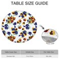 thumbnail image 6 of Elastic Fit Tablecloth with Elegant Floral Print, Water-Resistant Polyester for Round Dining Table or Garden Setup, Fits 44-52 Inch Surface, 6 of 7