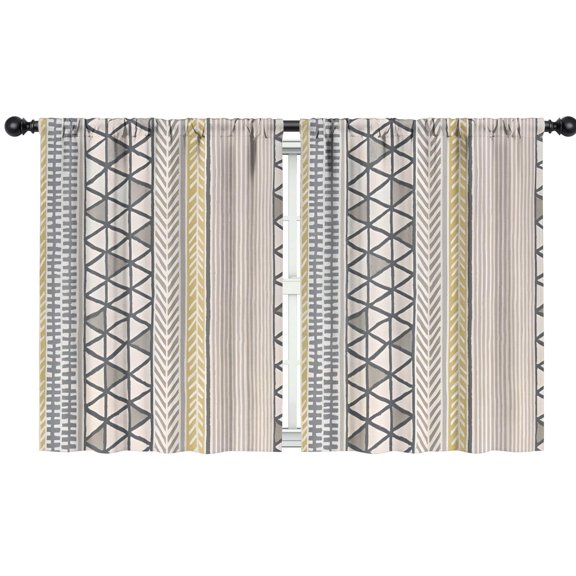 Blackout Kids Curtains,Boho Bohemia Geometric Line Art Childrens Insulated Curtains Set Of 2,Bedroom Essentials,Toddler Room Decor 42"x54"(106x137cm)