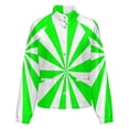 thumbnail image 5 of Jackets for Women Winter Coat Jackets Flannel Stand Collar Jacket(Aesthetic Green And White Sunburst,Size:S-4XL), 5 of 7