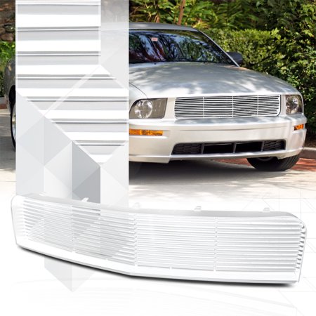 - Chrome ABS Horizontal Bar Billet Upper Grille/Grill for 05-09 Ford Mustang Pony 06 07 08