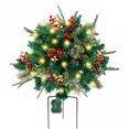 thumbnail image 2 of HLONK Faux Holiday Planter Filler - Christmas Holiday Planter Decorations - LED Holiday Planter Greenery Outdoor Holiday Planter With Lights Prelit Decor - Planting Christmas Trees in the, 2 of 7