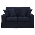 thumbnail image 2 of Sunset Trading Americana Slipcovered Loveseat in Navy Blue Performance Fabric, 2 of 6