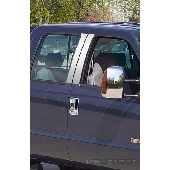 Putco 402600 Classic Decorative Stainless Steel Door Pillar Post Trim Set Fits select: 1999-2007 FORD F250, 1999-2007 FORD F350