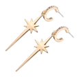 thumbnail image 3 of 2pc Cristales Stud Pendientes Aleación Irregur Cuelga Los Pendientes Ear Studs Jewelry Sunnimix Pendientes de botón simples de moda, 3 of 8