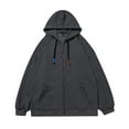 thumbnail image 4 of LOVZFMLL Cardigan for Women Men's Spring And Hooded Macaron Pocket Zipper Cardigan Sweater Coat, 4 of 7