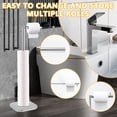 thumbnail image 5 of 22.4" Black Toilet Paper Holder Free Standing Stainless Steel Rustproof Tissue Roll Holder with Storage Stable Heavy Weighted Flat Base for Apartment Bathroom Kitchen Matte Black Finish, 5 of 7