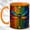 Orange, variant on Rainbow Dragonfly Coffee Mug, Nature Insect Mug, Ceramic 11 oz