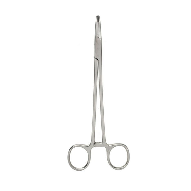 Pinzas para agujas con abrazadera de sutura, pinzas para dientes de 18 cm, pinzas largas para portaagujas, pinzas para sujetar agujas, muy versátiles