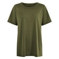 thumbnail image 5 of Mittory Women's Oversized T Shirt Crewneck Solid Short Sleeve Baggy Cotton Tees, 5 of 5