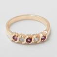thumbnail image 4 of LBG British Made 9k Rose Gold Natural Pink Tourmaline & Cubic Zirconia Womens Eternity Ring - 33 size options - Sizes 4 to 12 Available, 4 of 6