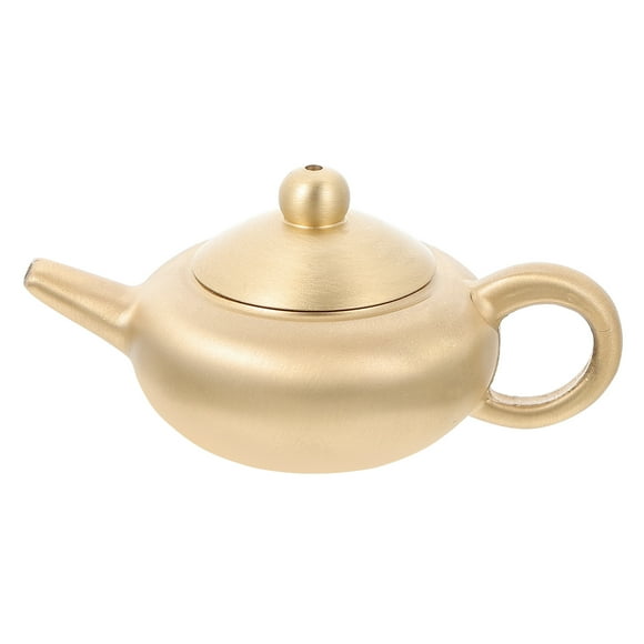 Brass Teapot Craft Miniature Teapot Adorn Handheld Teapot Decor Micro Scene Layout Decor