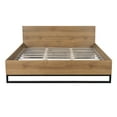 thumbnail image 7 of Christopher Knight Home King Bed Frame with Headboard, Two-Tone Platform Design, Natural+Black, 7 of 7