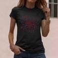 thumbnail image 6 of Vetsdori Women's Patriotic T Shirts Red White and Blue Summer Pullover USA Years Anniversary Short Sleeve,Graphic Crew Neck Fourth of July Fashion T-shirts for Women Independence Day, 6 of 7