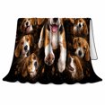 thumbnail image 2 of Beagle Dog Collage Running Portrait Splatter Art, Playful Pet Portrait Pattern, Warm Flannel Blanket for Living Room and Reading Nook, Dog Lovers Friendship Gift, Pet Lover Home Decor, 2 of 9